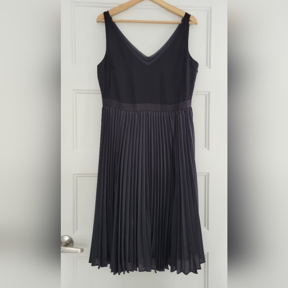 Elegant Black Pleated Dress